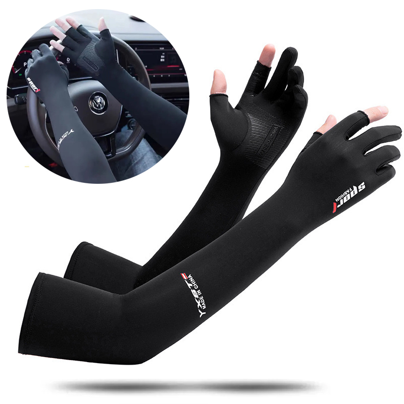 Cycling Gloves - ฤดูร้อนผู้ชายและผู้หญิงขับรถแขนป้องกันแสงแดดครอบคลุมขี่จักรยานกีฬาถุงมือแขนยาวแขนระบายอากาศถุงมือเย็น
