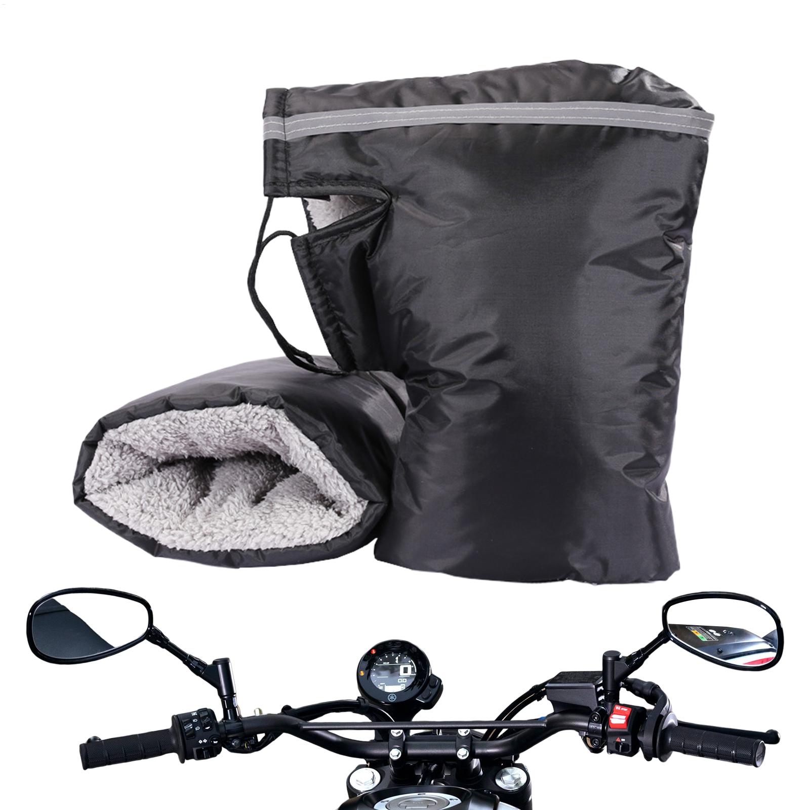 Cycling Gear Weather - ถุงมือหุ้มแฮนด์จักรยานสำหรับอากาศหนาว อุปกรณ์ปั่นจักรยานฤดูหนาว ปลอกแฮนด์จักรยานกันน้ำและให้ความอบอุ่น ถุงมือปั่นจักรยานสำหรับฤดูหนาว
