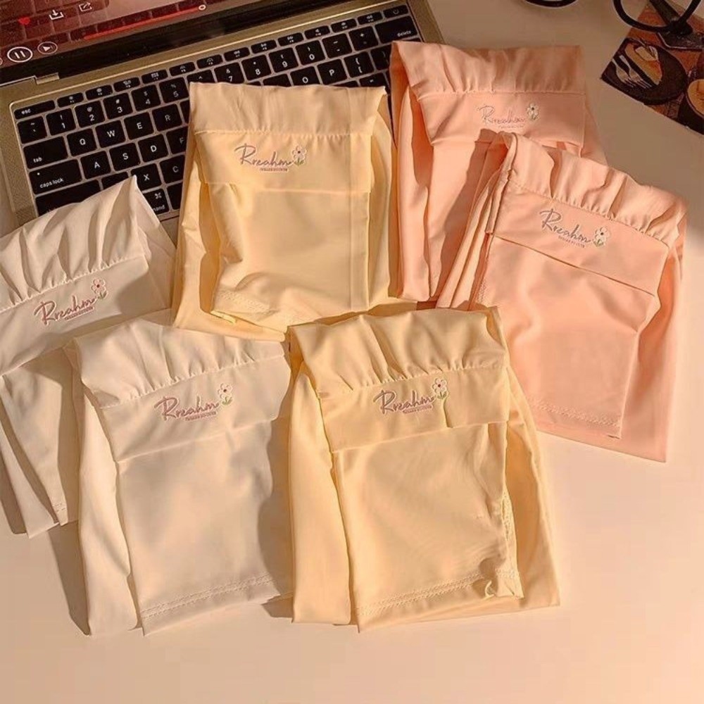 Cycling Gloves - ปลอกแขนป้องกันแสงแดด ป้องกันรังสียูวี ผ้าไหมน้ำแข็ง แขนยาว ปักลายดอกไม้ บางเบา