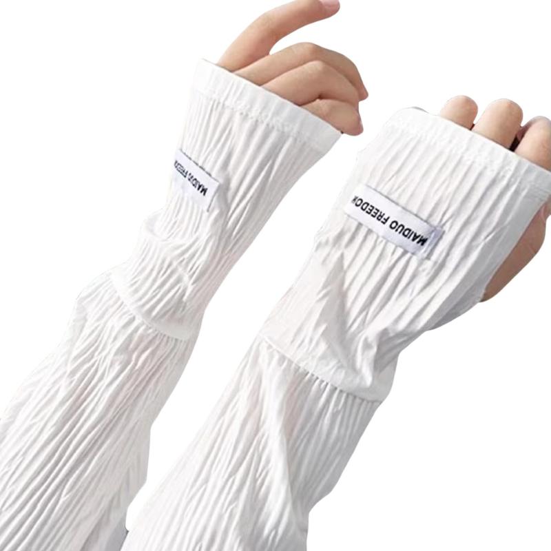 Cycling Gloves - ปลอกแขนป้องกันรังสียูวี ถุงมือขับรถ ป้องกันความร้อน ใส่สบาย ผ้าไหมน้ำแข็ง ป้องกันแสงแดด