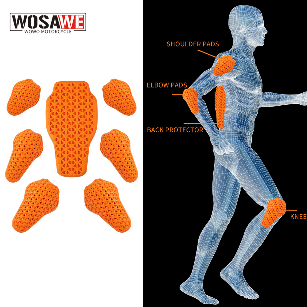 Cycling Protective Gear - WOSAWE รถจักรยานยนต์แจ็คเก็ตซับป้องกัน Pad ไหล่ข้อศอกกลับเกราะเกียร์สําหรับ Motocross Racing