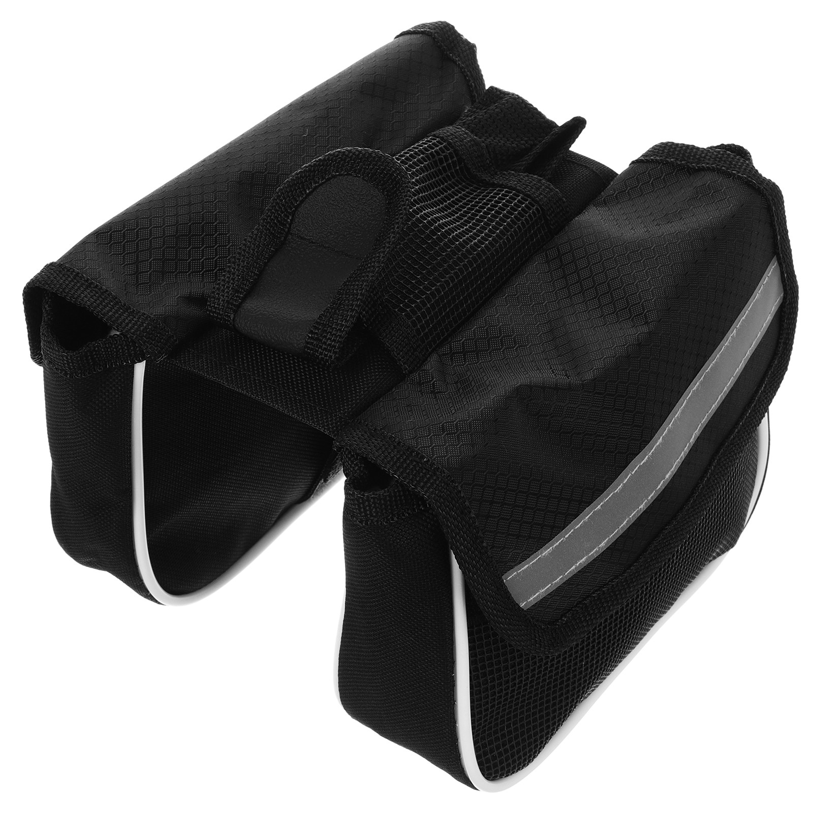 Cycling Gear Weather - กระเป๋าติดจักรยานอเนกประสงค์ ดีไซน์ช่องเปิดกว้าง ทนทานต่อสภาพอากาศ กระเป๋าติดท่อบนจักรยานสำหรับใส่โทรศัพท์ กุญแจ บัตร