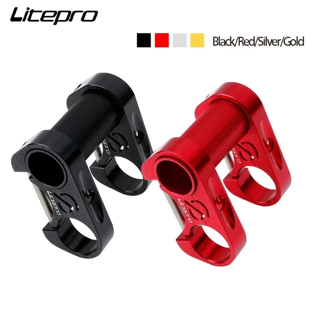 Bike Stem Riser - S95 แฮนด์จักรยานพับได้ก้านคู่ไรเซอร์น้ําหนักเบาพิเศษการออกแบบกลวงก้านแฮนด์แบบปรับได้อุปกรณ์จักรยาน