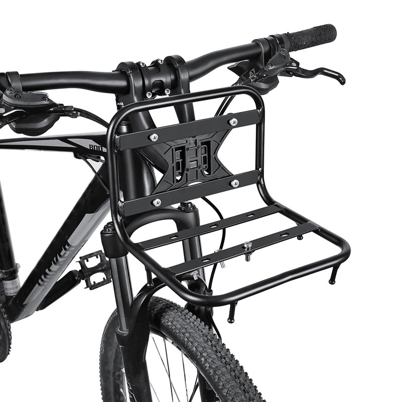 Cycling Gear Bag - แร็คหน้าจักรยาน อลูมิเนียมอัลลอยด์ แร็คหน้าจักรยานอเนกประสงค์ MTB แร็คใส่กระเป๋าจักรยานเสือหมอบ อุปกรณ์เสริมสำหรับการปั่นจักรยานกลางแจ้ง