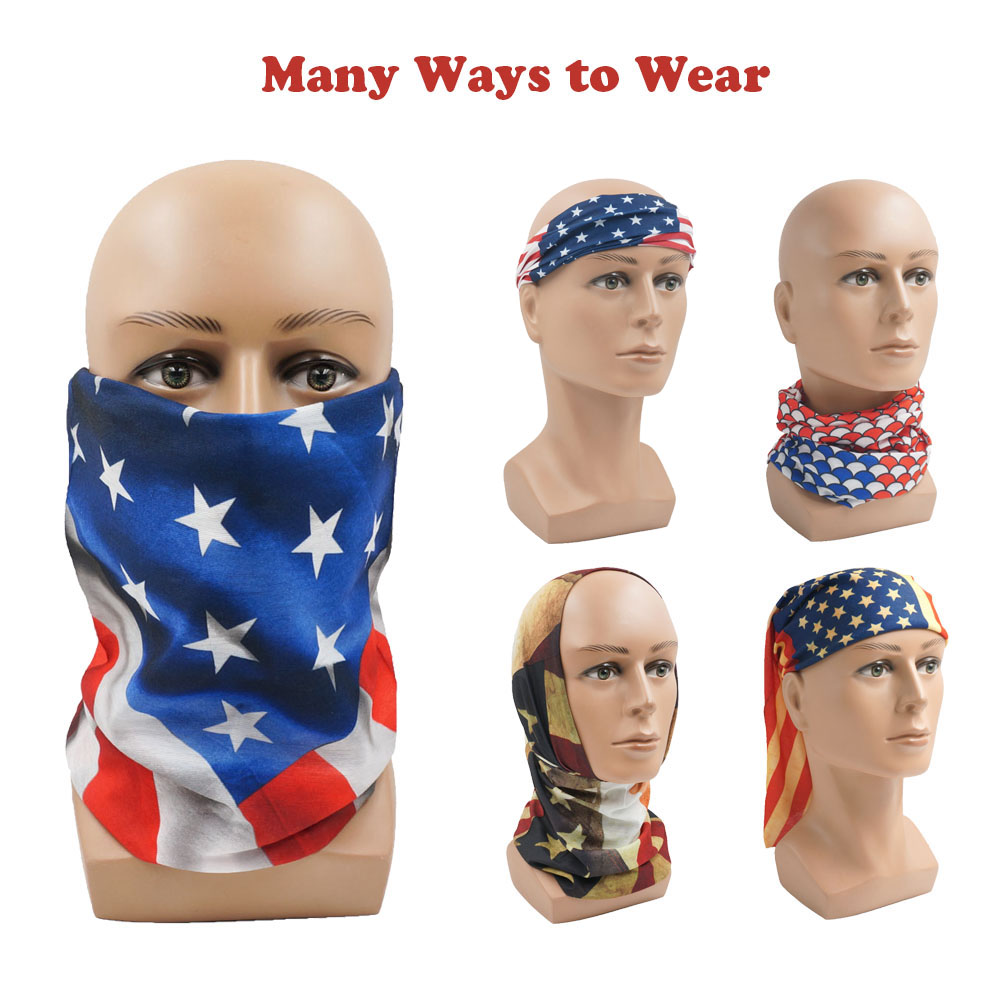 ผ้าพันคอป้องกันแดดลายธงแบบอเนก - Cycling Protective Gear บทวิจารณ์และราคา