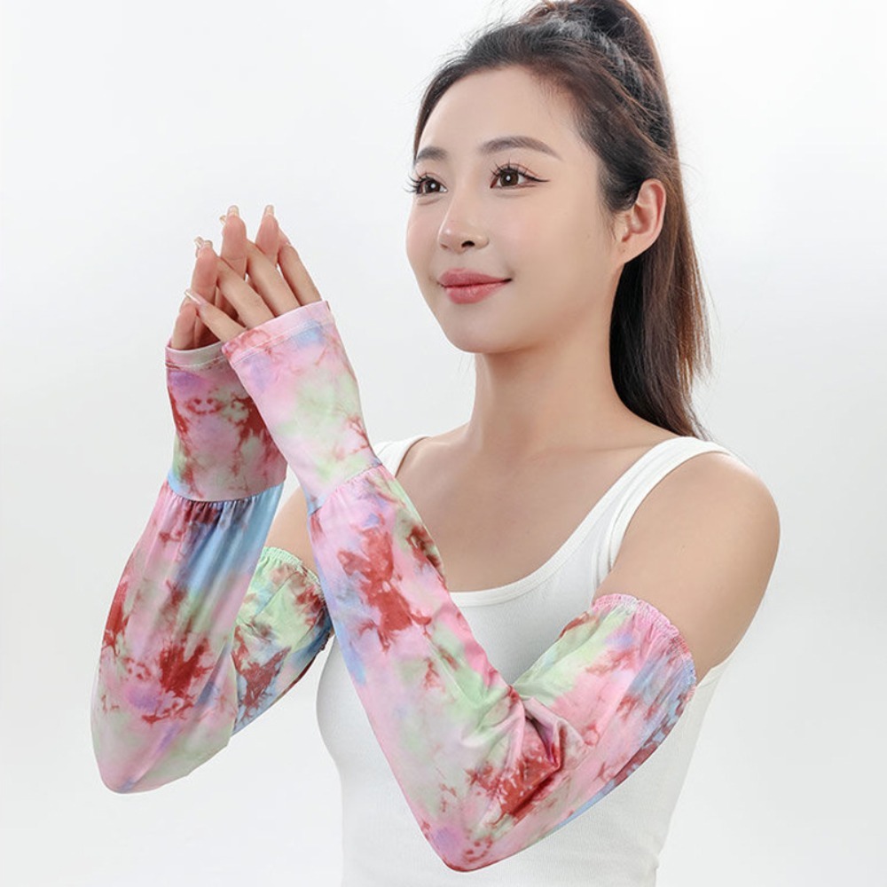 ปลอกแขนกันแดดลายไท-ได ผ้าไหมน้ - Cycling Gloves บทวิจารณ์และราคา