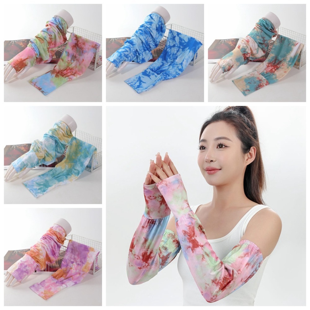 ปลอกแขนกันแดดลายไท-ได ผ้าไหมน้ - Cycling Gloves บทวิจารณ์และราคา