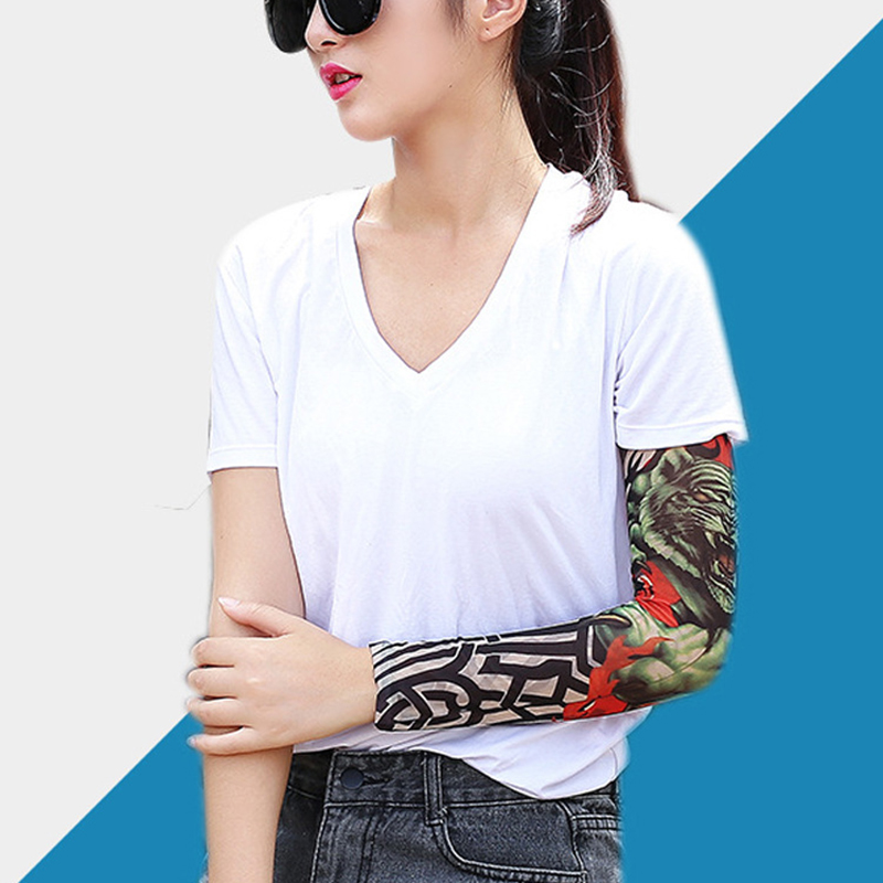 1 Pc ฤดูร้อน Tattoo Sleeve UV  - Cycling Gloves บทวิจารณ์และราคา