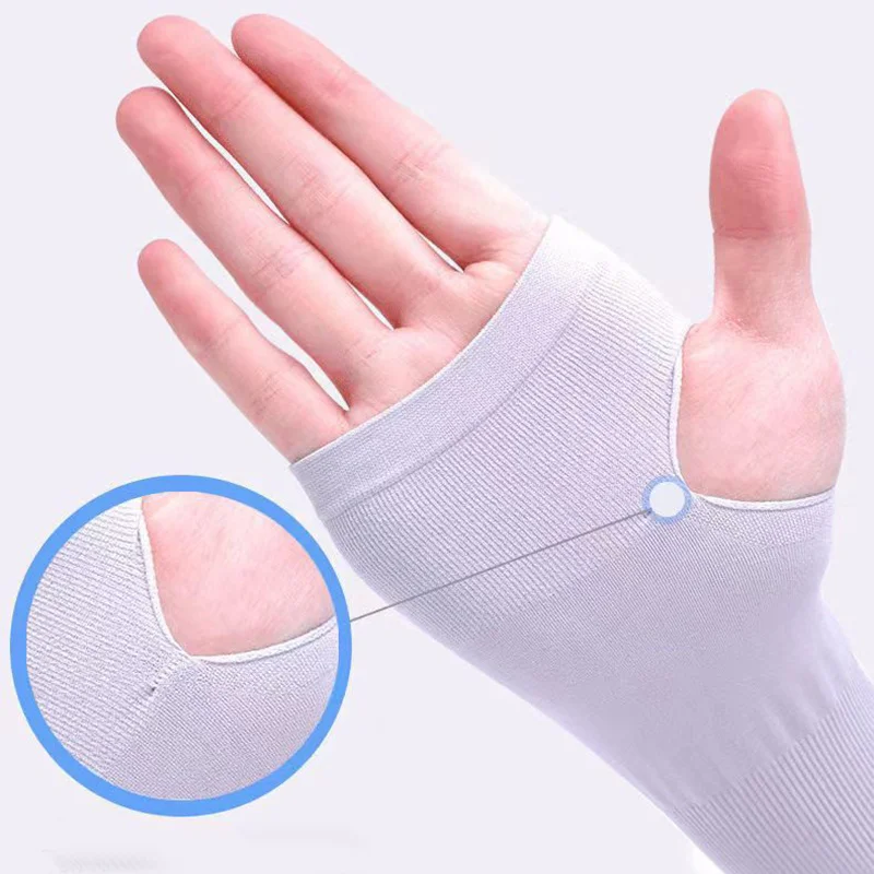 ปลอกแขนกันแดดผ้าไอซ์ซิลค์สำหรั - Cycling Protective Gear บทวิจารณ์และราคา
