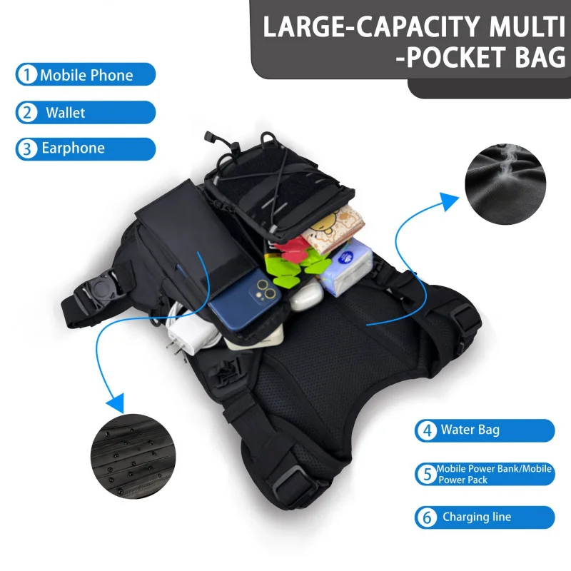 ​ กระเป๋าคาดอกแบบยุทธวิธีคุณภา - Cycling Gear Bag บทวิจารณ์และราคา