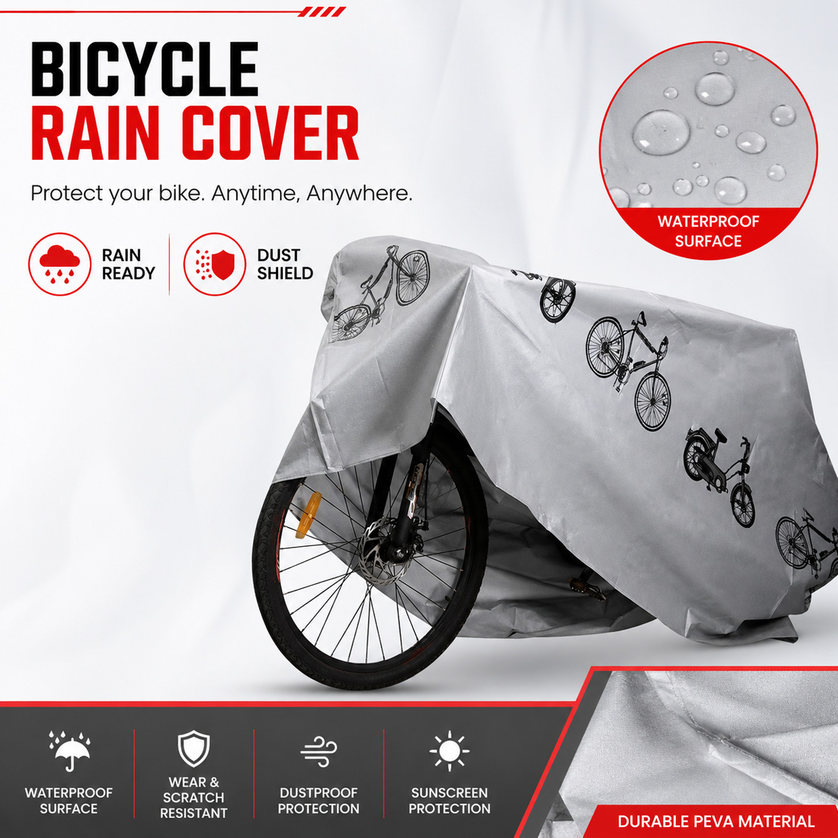 PINMOAP ผ้าคลุมจักรยานกันฝนอเน - Cycling Gear Bag บทวิจารณ์และราคา