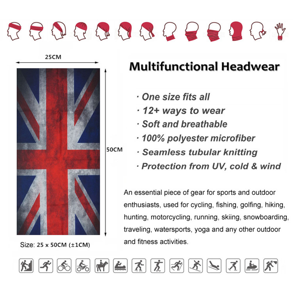 ผ้าโพกหัวอเนกประสงค์ลายธงของปร - Cycling Gear Uk บทวิจารณ์และราคา
